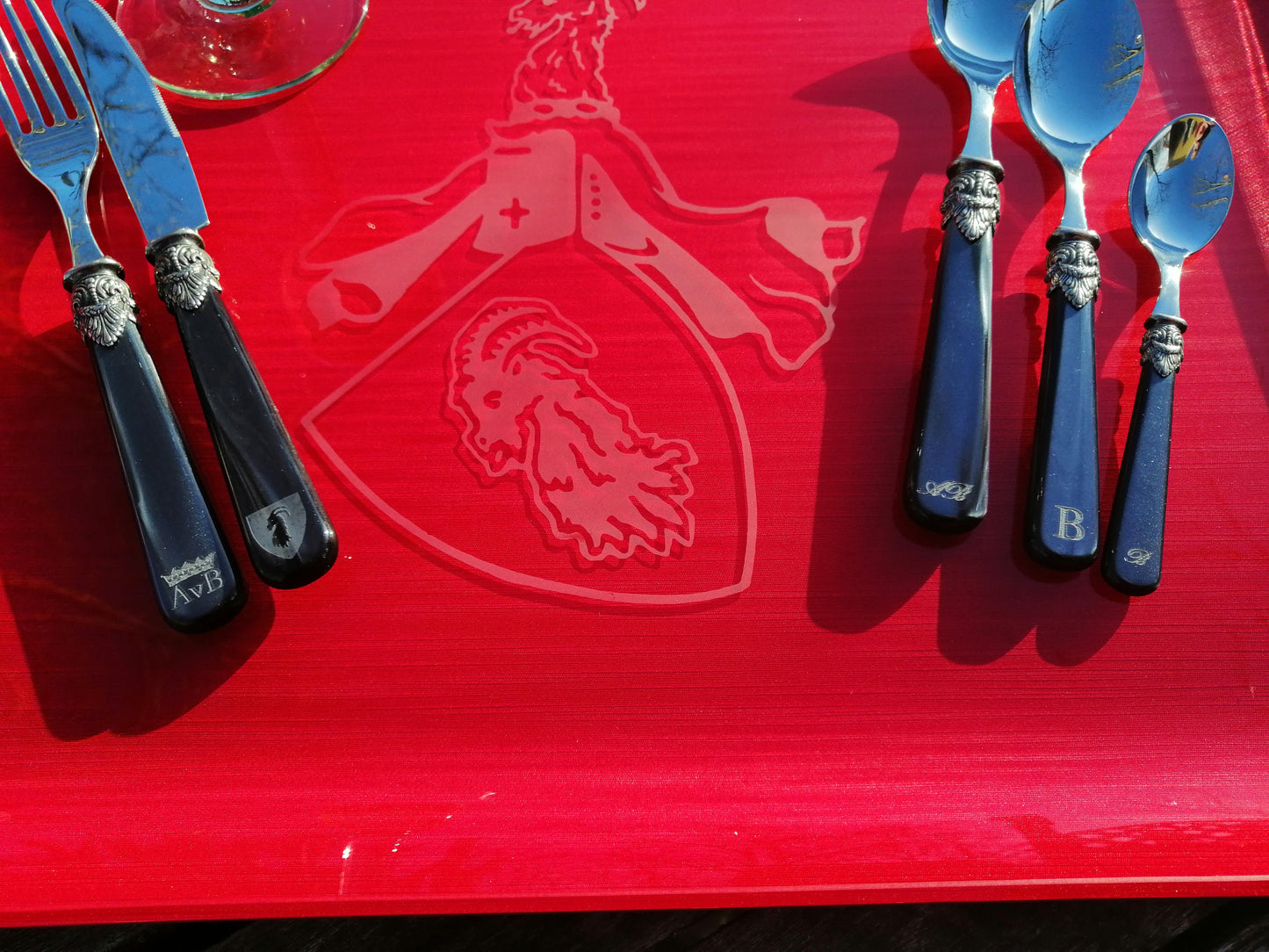 Salatbesteck mit Initialen