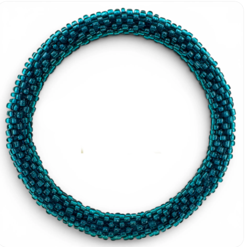 Perlarmband Petrol