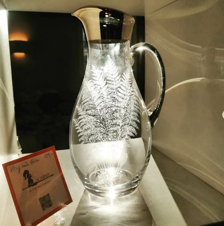 Glaskrug | Amalfi mit Platinrand