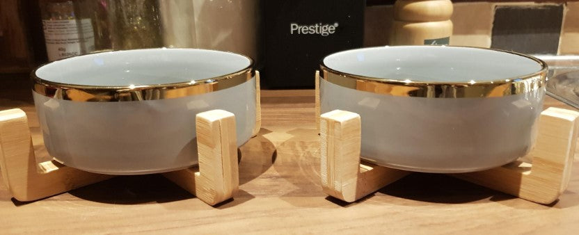 Futternapf | 2er Set in grün oder grau