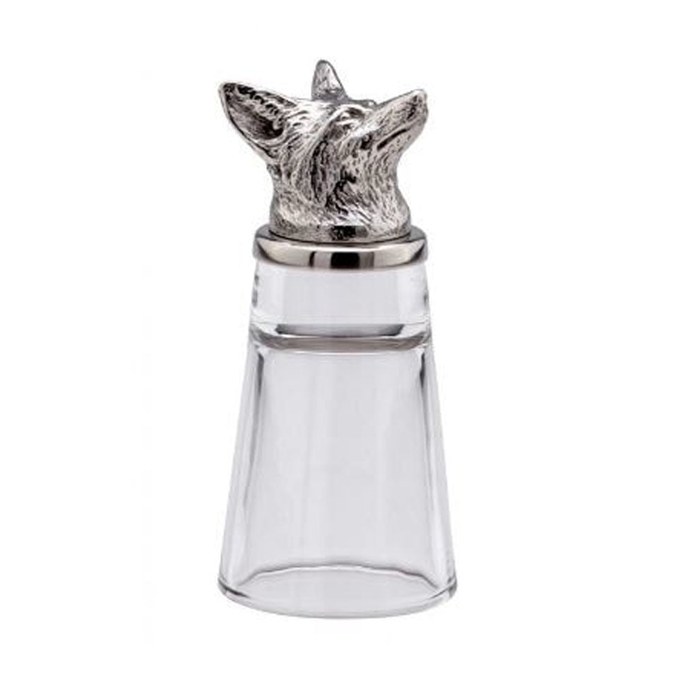 Schnapsglas "Jagd" mit Tierkopf
