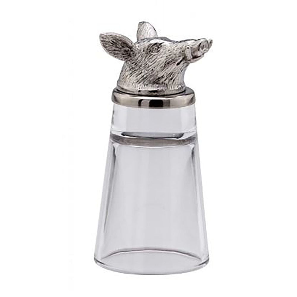 Schnapsglas "Jagd" mit Tierkopf