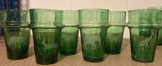 Teeglas grün | mundgeblasen | 150 ml |SALE