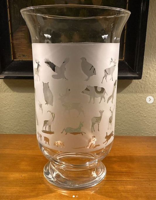 Windlicht / Vase | Classic| Wildtiere invertiert