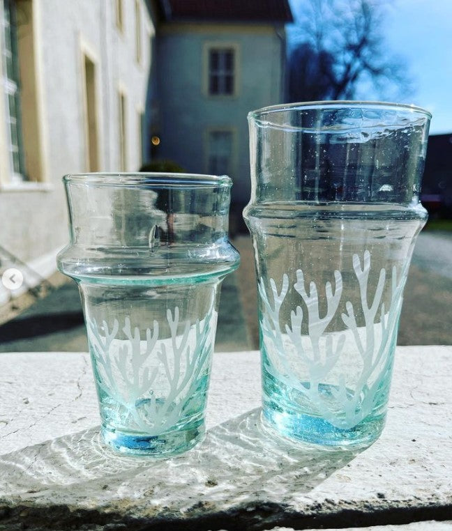 Teeglas "Koralle", mint | mundgeblasen | 150 ml | 260 ml