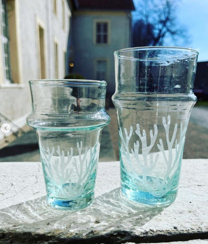 Teeglas "Koralle", mint | mundgeblasen | 150 ml | 260 ml