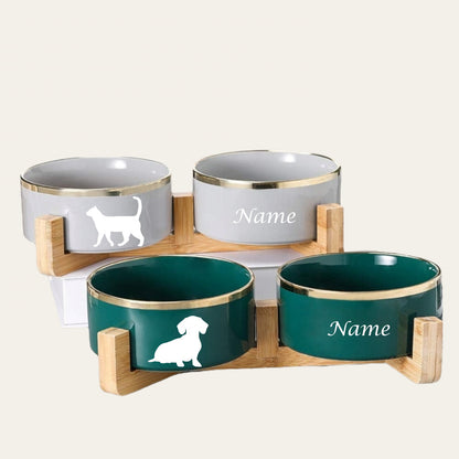 Futternapf | 2er Set in  grau | ohne Gravur