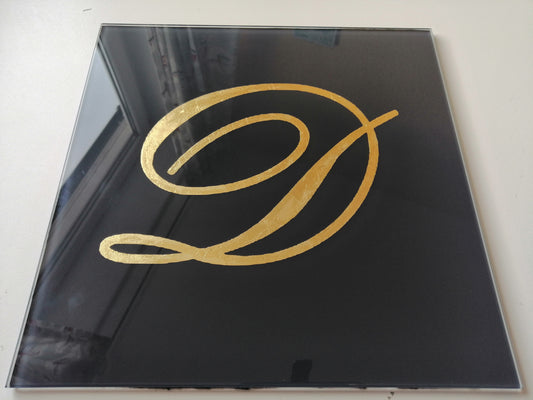 Glaskachel mit Blattgold 15x15 cm