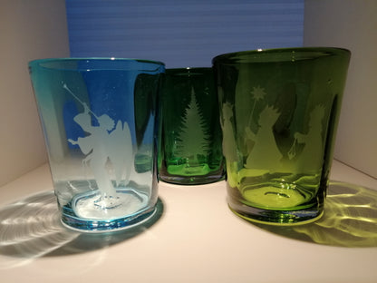 Wasserglas | Serie "Italy" | 6er Set |mit Weihnachtsmotiven