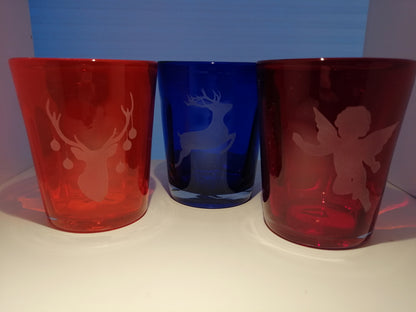 Wasserglas | Serie "Italy" | 6er Set |mit Weihnachtsmotiven